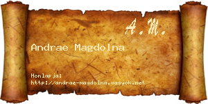 Andrae Magdolna névjegykártya